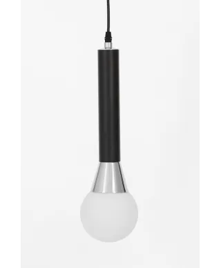 Lampa wisząca - Czarno Chromowana Folino W1