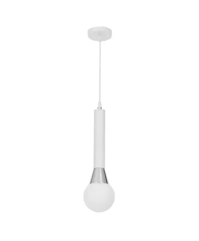 Lampa wisząca - Biało Chromowana Folino W1