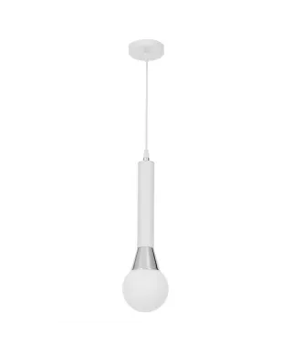 Lampa wisząca - Biało Chromowana Folino W1