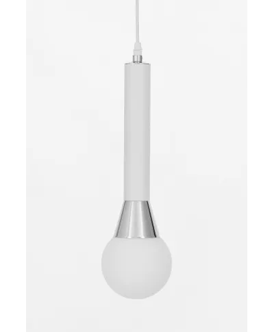 Lampa wisząca - Biało Chromowana Folino W1