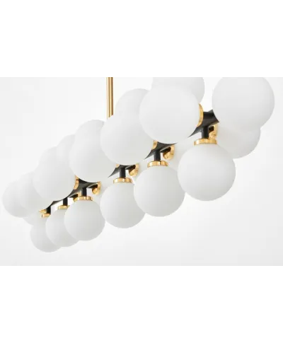 Lampa wisząca do Salonu - Czarno Złota Petrica W24