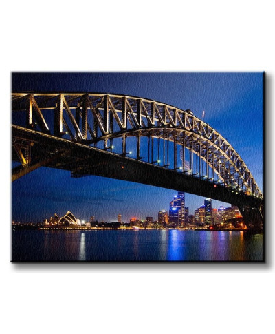 Obraz - dekoracja na ścianę - Sydney nocą - 120x90 cm