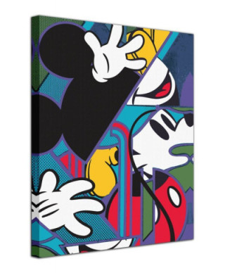 Mickey Mouse Cubism - obraz na płótnie