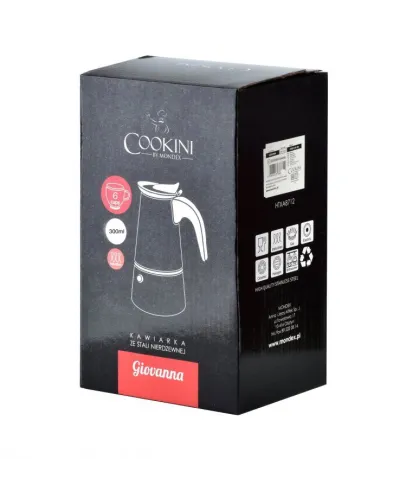 GIOVANNA Kawiarka 300ml                  COOKINI 9,5x11,5xh20cm