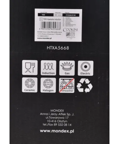 TERI Kawiarka 450ml indukcja             COOKINI 11x19xh21cm