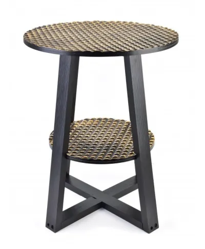 Stolik czarno złoty - Lammy 40x50cm