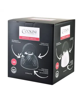 Czajnik srebrny - Satynowy Diamond 3L