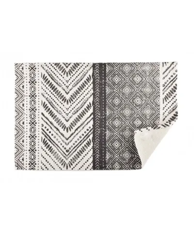 Dywanik 60x90cm czarno beżowy - BOHO