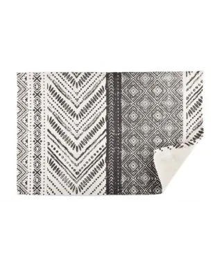 Dywanik 60x90cm czarno beżowy - BOHO