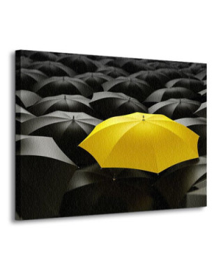 Obraz do salonu - Żółty parasol - 120x90 cm