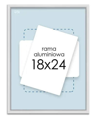 Srebrna rama aluminiowa 18x24 cm