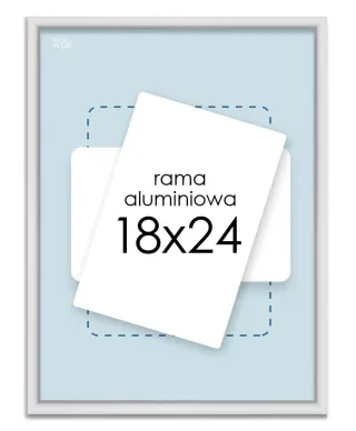 Srebrna rama aluminiowa 18x24 cm