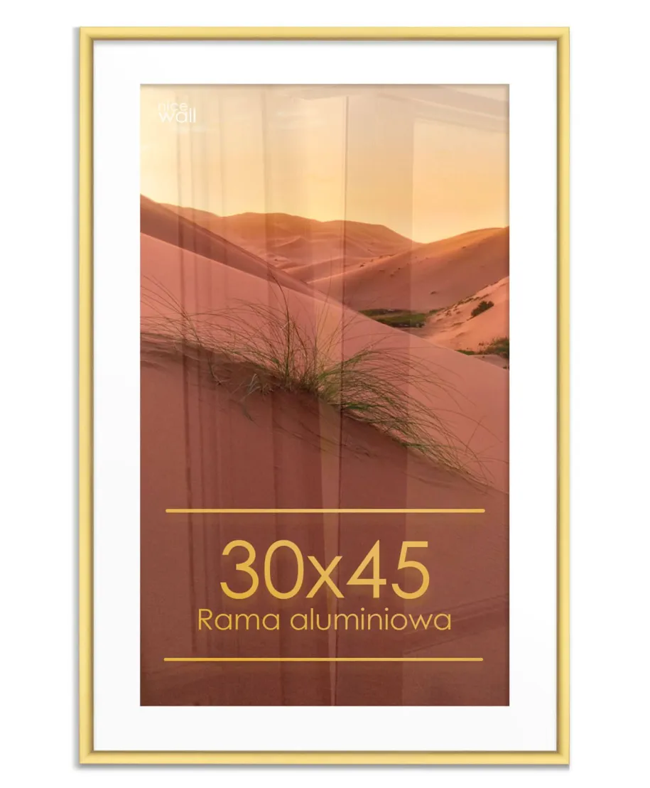 Złota rama aluminiowa 30x45 cm