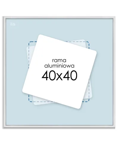 Srebrna rama aluminiowa 40x40 cm
