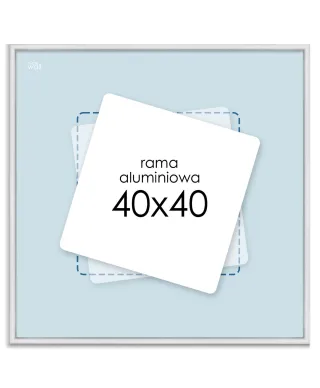 Srebrna rama aluminiowa 40x40 cm