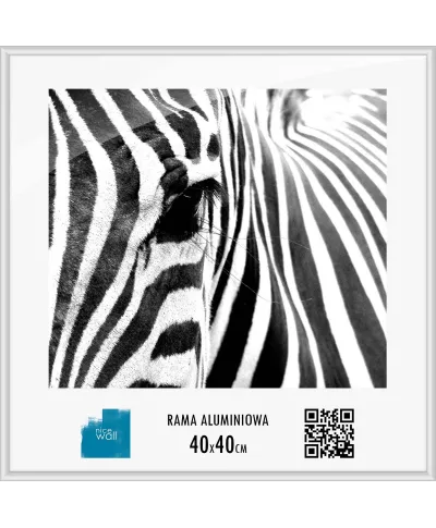 Srebrna rama aluminiowa 40x40 cm