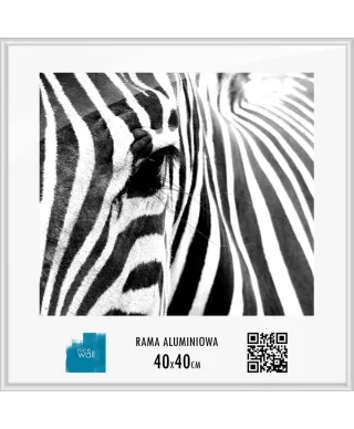 Srebrna rama aluminiowa 40x40 cm