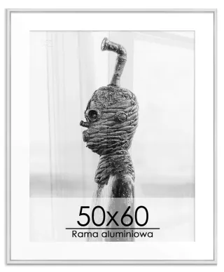 Srebrna rama aluminiowa 50x60 cm