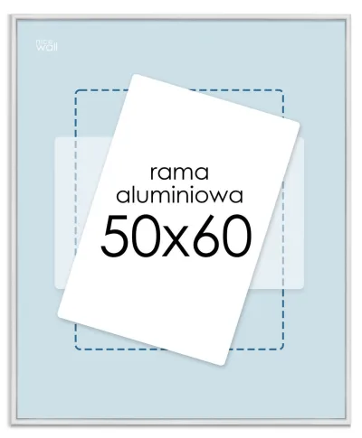 Srebrna rama aluminiowa 50x60 cm