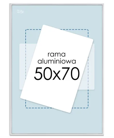 Srebrna rama aluminiowa 50x70 cm