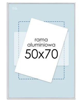 Srebrna rama aluminiowa 50x70 cm