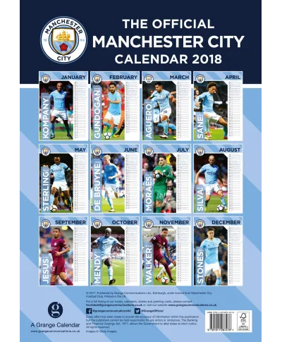 Manchester City - kalendarz 2018