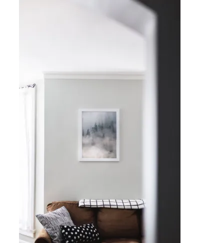 Zamglony las - plakat