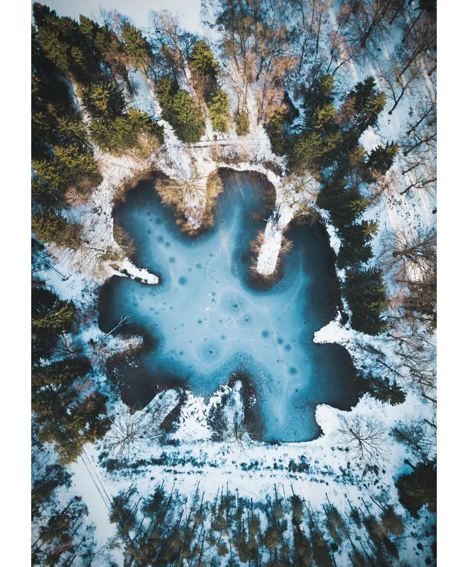 Zimowe jezioro - plakat