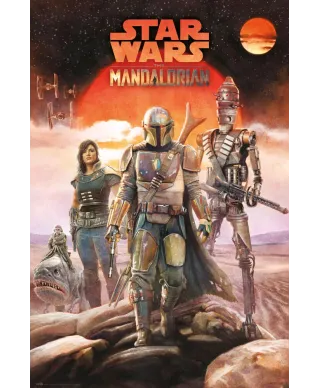Star Wars The Mandalorian Crew - plakat