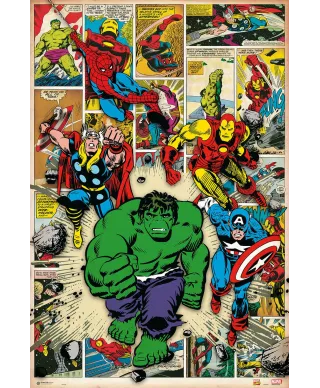 Marvel Comic Here Come The Heroes - plakat