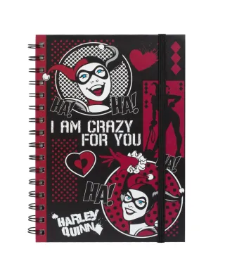 Harley Quinn I Am Crazy For You - notes A5 kołozeszyt