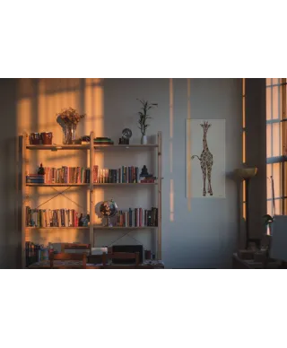 Peering Giraffe - obraz na płótnie