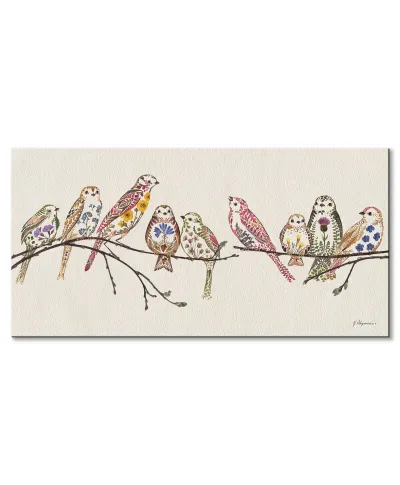 Wildflower Sparrows - obraz na płótnie