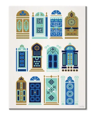 Moroccan Doors - obraz na płótnie