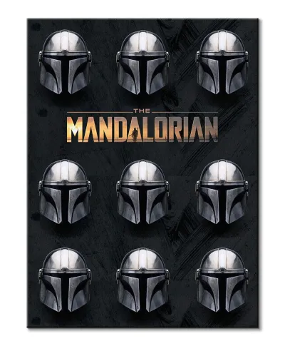 Star Wars The Mandalorian Helmets - obraz na płótnie