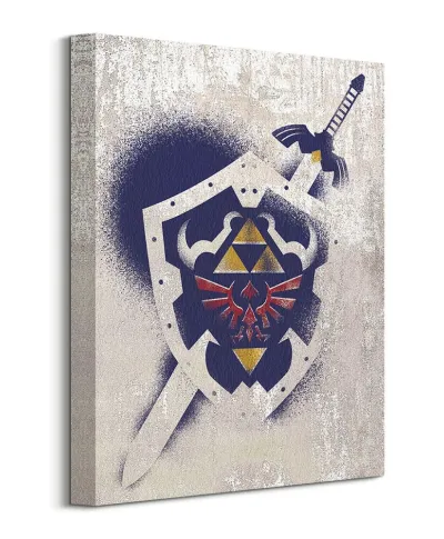 The Legend Of Zelda Hylian Shield Stencil - obraz na płótnie