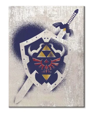 The Legend Of Zelda Hylian Shield Stencil - obraz na płótnie