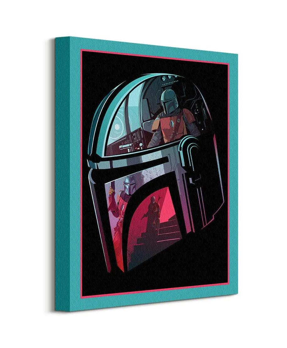 Star Wars The Mandalorian Helmet Section - obraz na płótnie