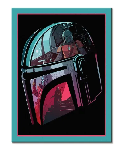 Star Wars The Mandalorian Helmet Section - obraz na płótnie