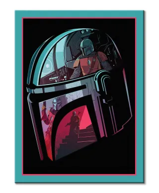 Star Wars The Mandalorian Helmet Section - obraz na płótnie