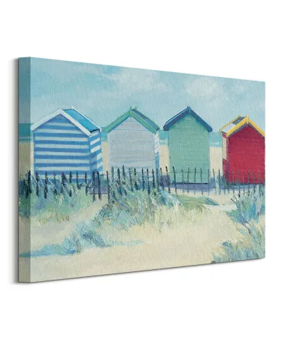 Suffolk Beach Huts - obraz na płótnie