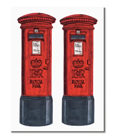 Post Boxes - obraz na płótnie