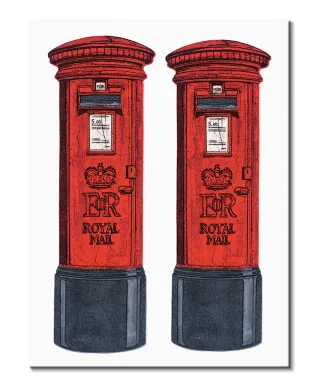 Post Boxes - obraz na płótnie