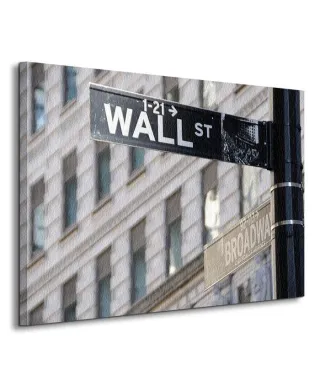 Wallstreet Ecke Broadway NY - Obraz na płótnie