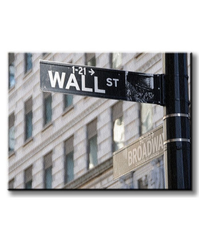 Wallstreet Ecke Broadway NY - Obraz na płótnie