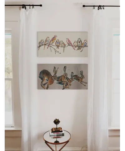 Wildflower Sparrows - obraz na płótnie