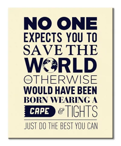 Save The World - obraz na płótnie