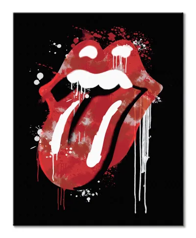 Rolling Stones Graffiti Lips - obraz na płótnie