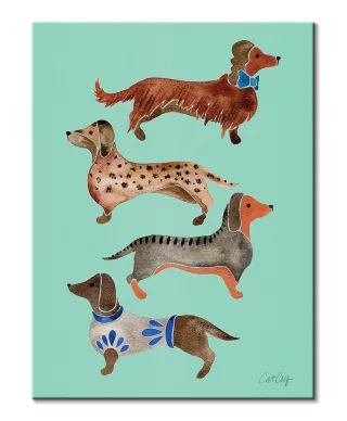 Dachshunds - obraz na płótnie