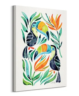Tropical Toucans - obraz na płótnie